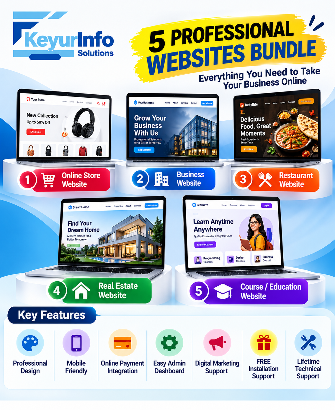 5 Professional Websites Bundle